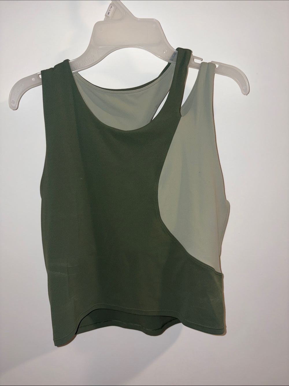 lululemon athletica Two-Tone Olive and Sage Racerback Tank